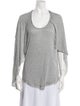 Diane von Furstenberg Scoop Neck Three-Quarter Sleeve T-Shirt