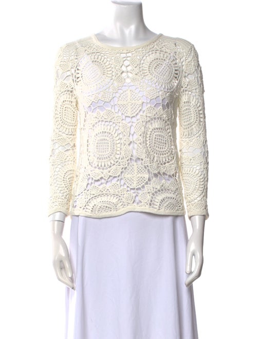 Diane von Furstenberg Printed Bateau Neckline Blouse