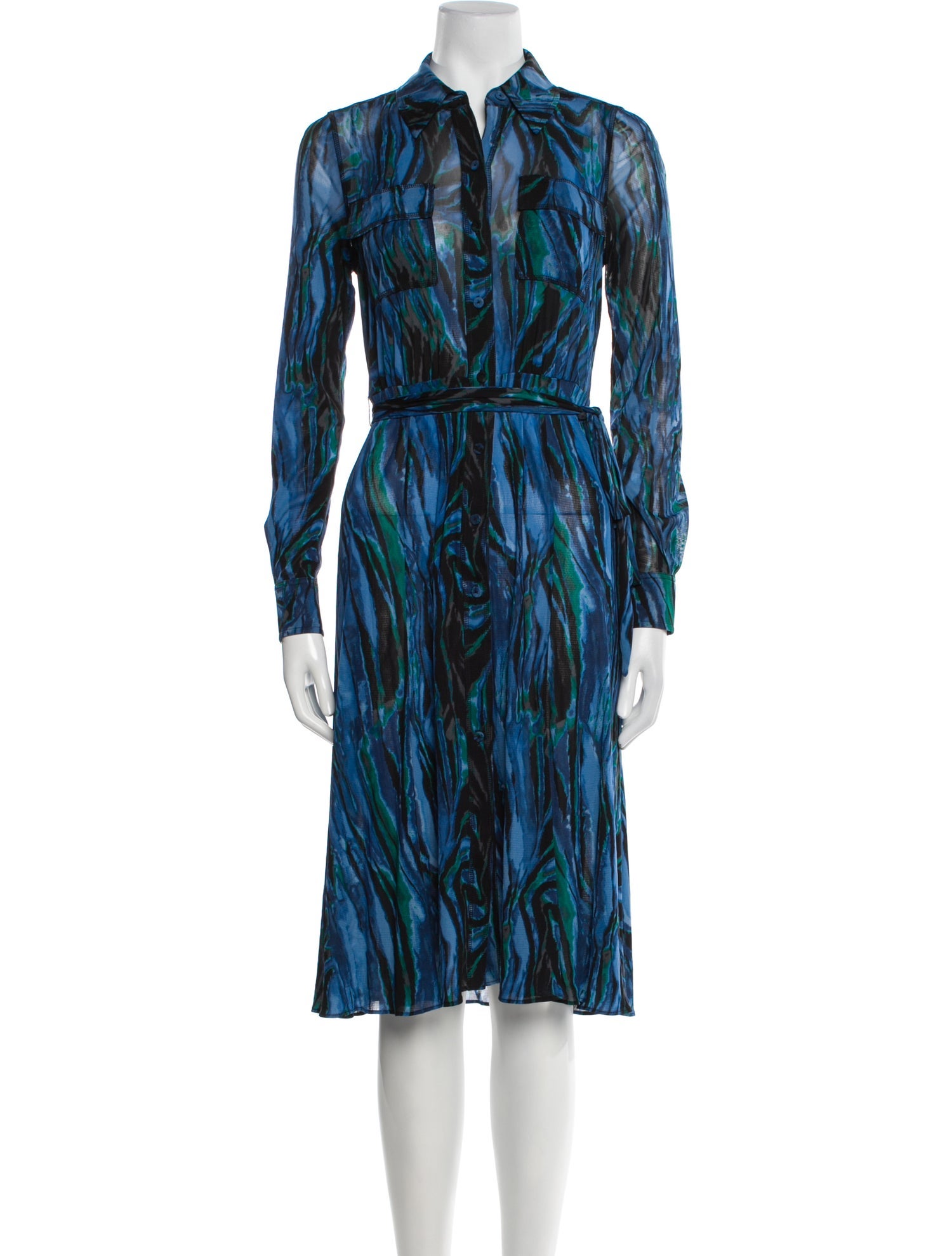 Diane von Furstenberg Printed Midi Length Dress