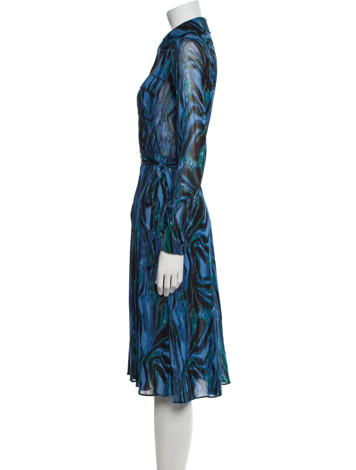 Diane von Furstenberg Printed Midi Length Dress