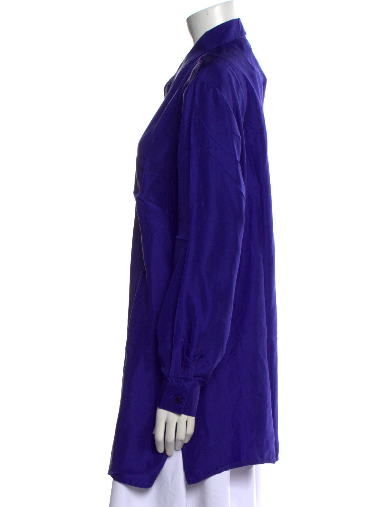 Diane von Furstenberg Silk Long Sleeve Button-Up Top