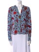 Diane von Furstenberg Silk Floral Print Blouse