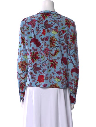 Diane von Furstenberg Silk Floral Print Blouse