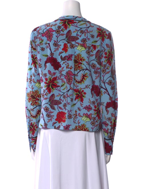 Diane von Furstenberg Silk Floral Print Blouse