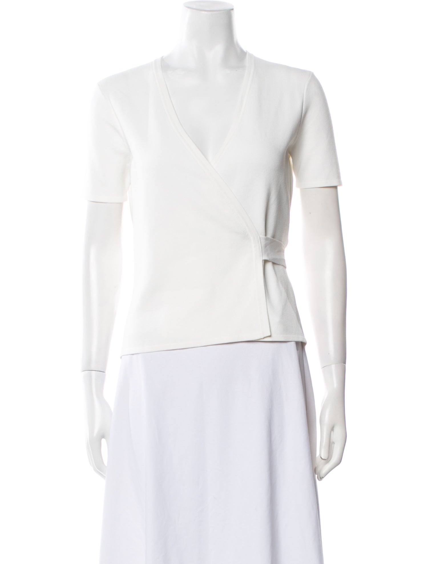 Diane von Furstenberg V-Neck Short Sleeve Top