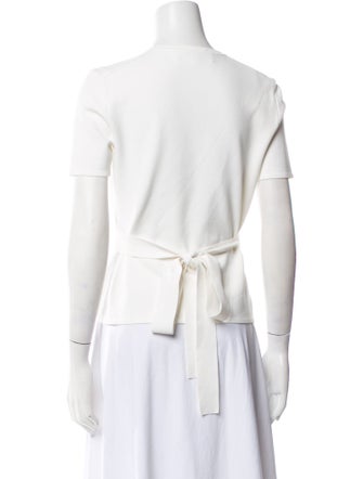 Diane von Furstenberg V-Neck Short Sleeve Top