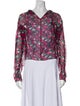 Diane von Furstenberg Floral Print V-Neck Blouse