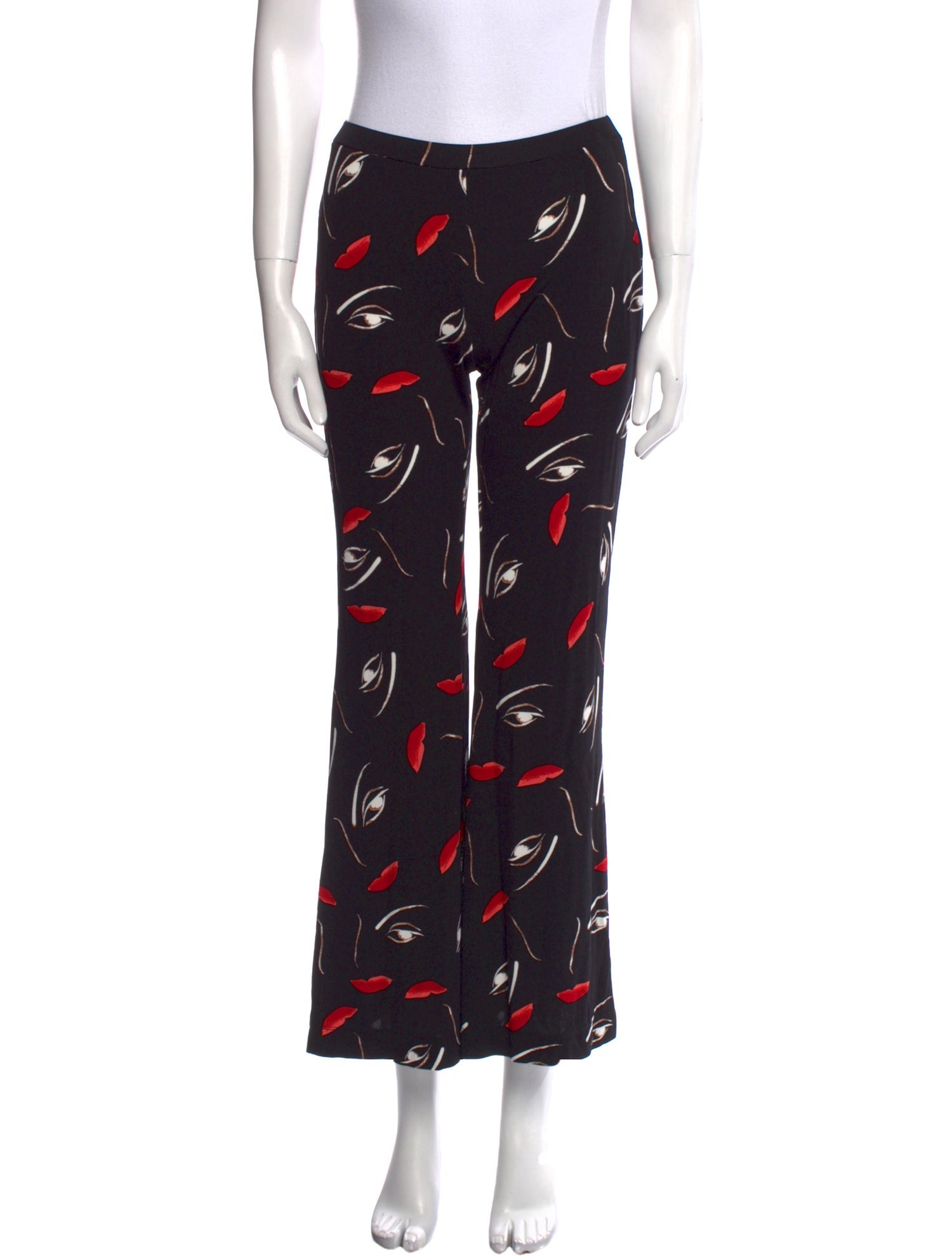 Diane von Furstenberg Printed Wide Leg Pants