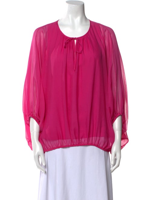 Diane von Furstenberg Silk Scoop Neck Blouse