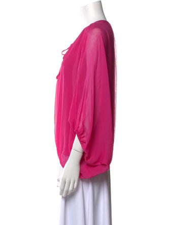 Diane von Furstenberg Silk Scoop Neck Blouse