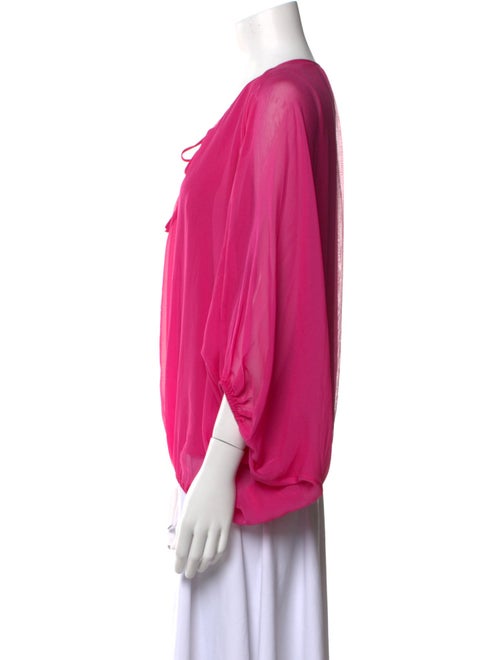 Diane von Furstenberg Silk Scoop Neck Blouse