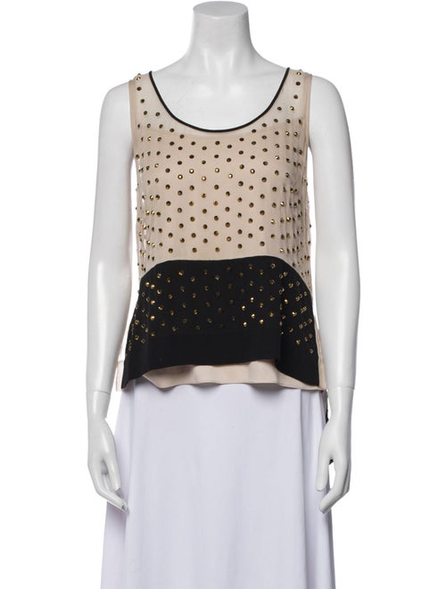 Diane von Furstenberg Silk Polka Dot Print Top