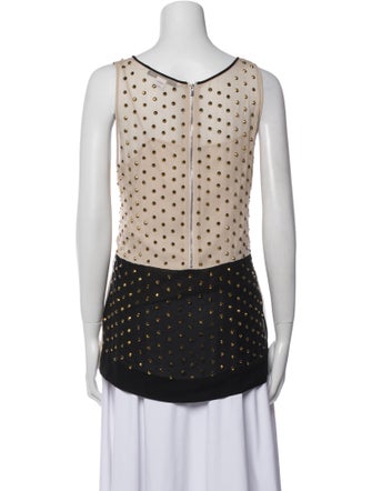 Diane von Furstenberg Silk Polka Dot Print Top
