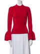 Diane von Furstenberg Mock Neck Long Sleeve Top