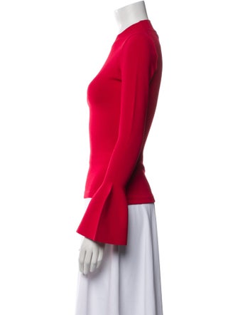 Diane von Furstenberg Mock Neck Long Sleeve Top