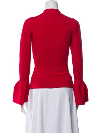 Diane von Furstenberg Mock Neck Long Sleeve Top