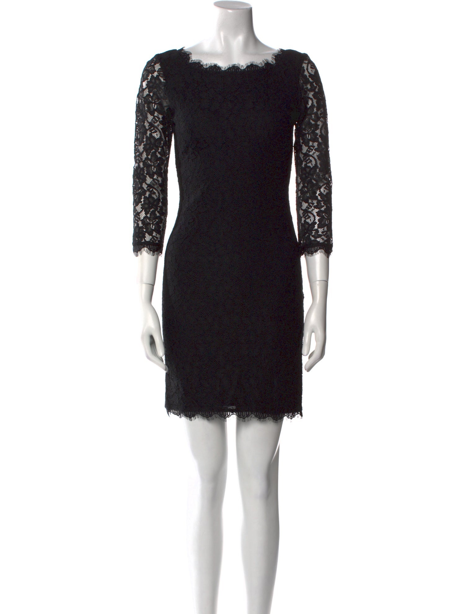Diane von Furstenberg Lace Pattern Mini Dress