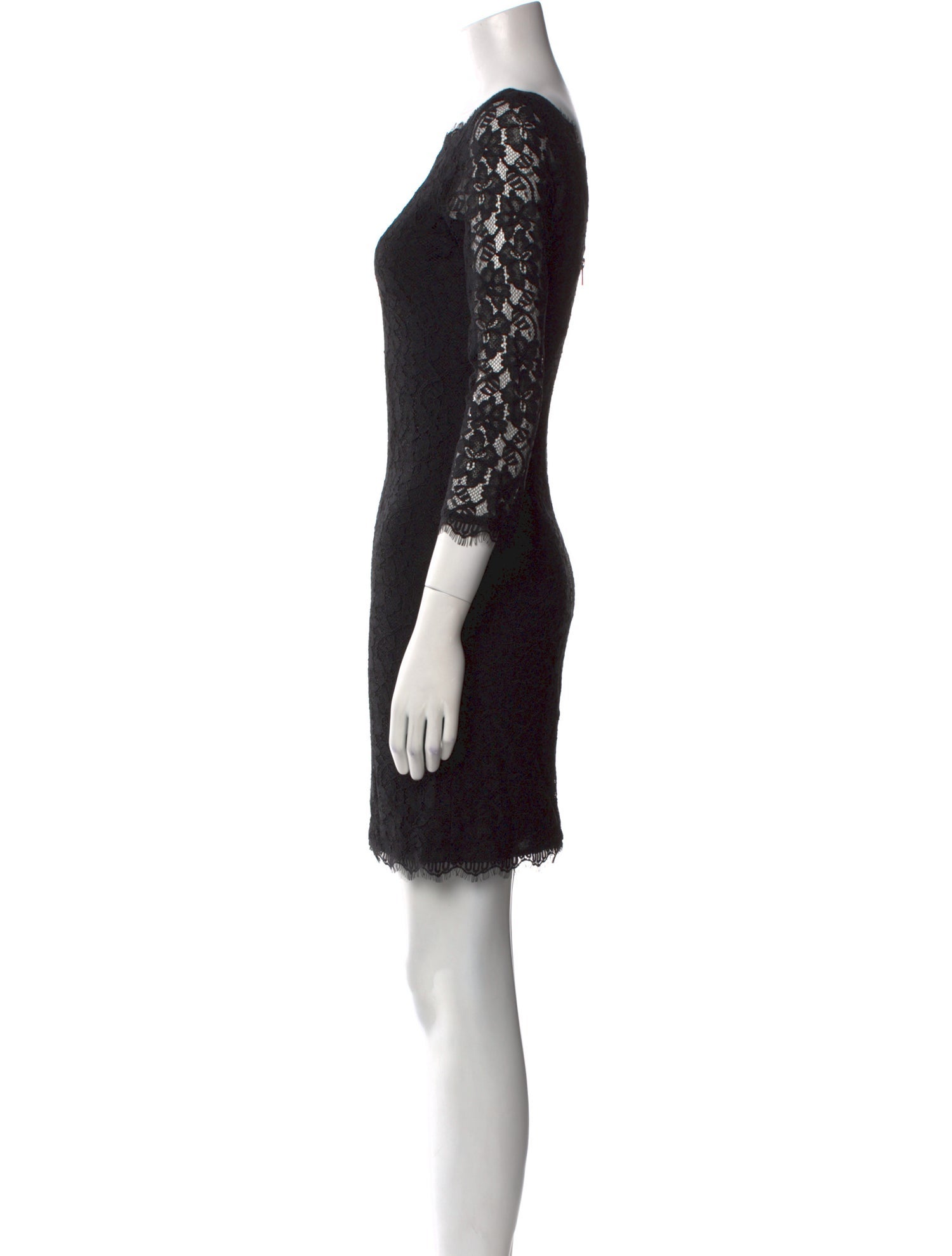 Diane von Furstenberg Lace Pattern Mini Dress