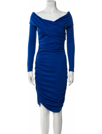 Diane von Furstenberg Cowl Neck Knee-Length Dress