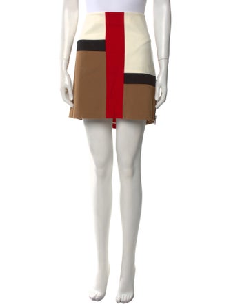 Diane von Furstenberg Colorblock Pattern Mini Skirt