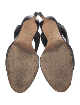 Diane von Furstenberg Leather T-Strap Sandals