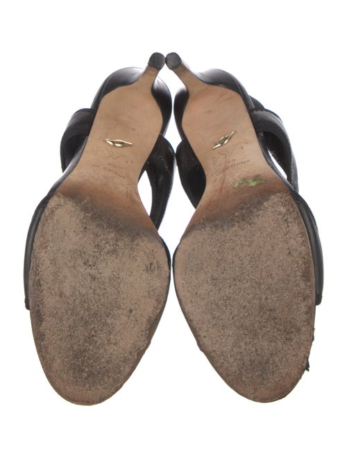 Diane von Furstenberg Leather T-Strap Sandals