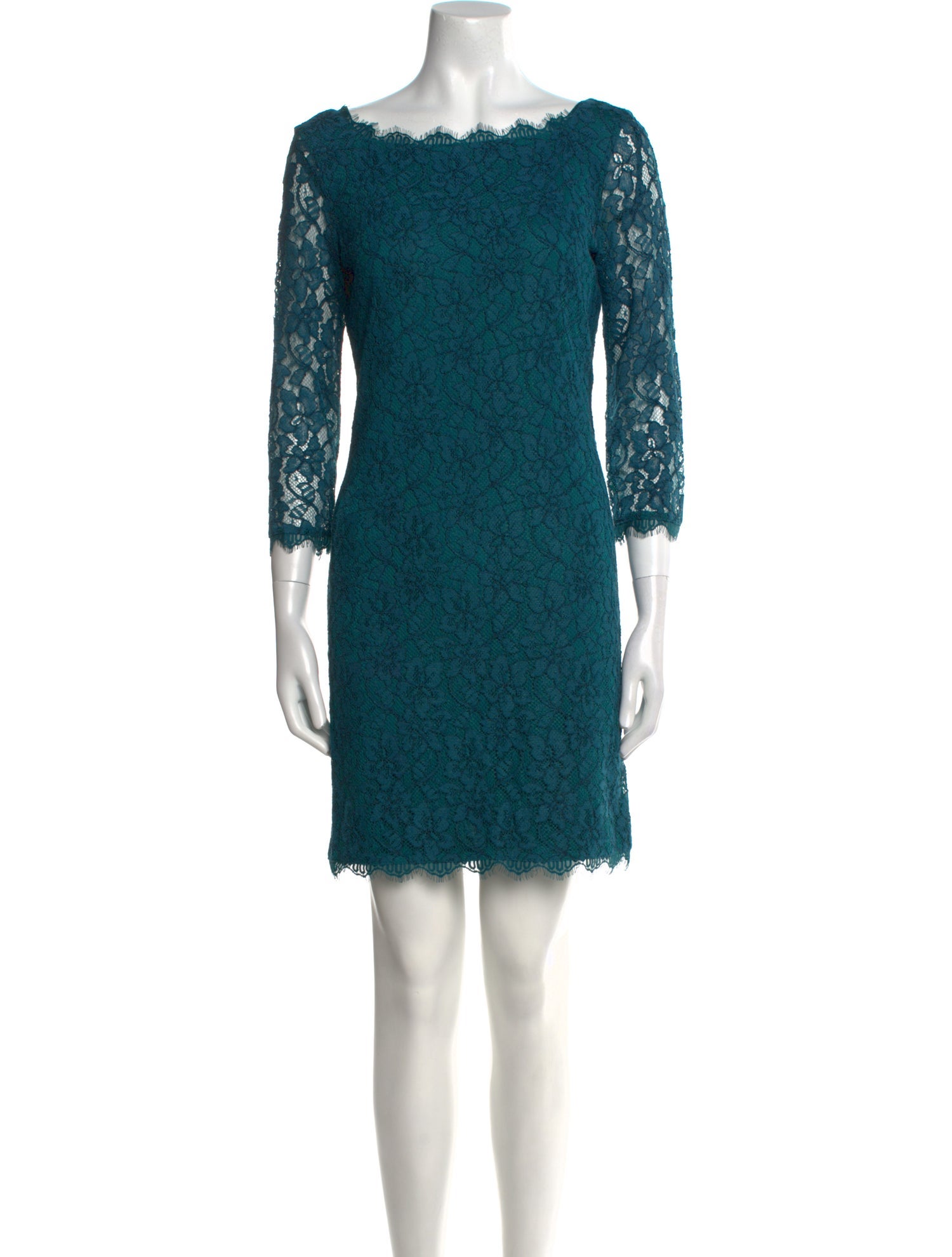 Diane von Furstenberg Lace Pattern Mini Dress