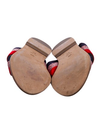 Diane von Furstenberg Colorblock Pattern Glitter Accents Slides