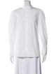 Diane von Furstenberg Mock Neck Long Sleeve Button-Up Top