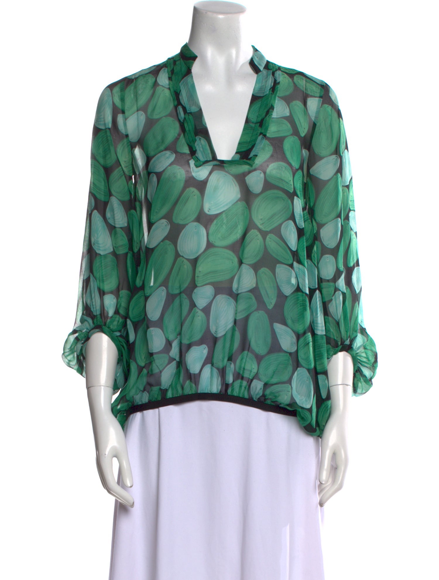 Diane von Furstenberg Silk Printed Blouse