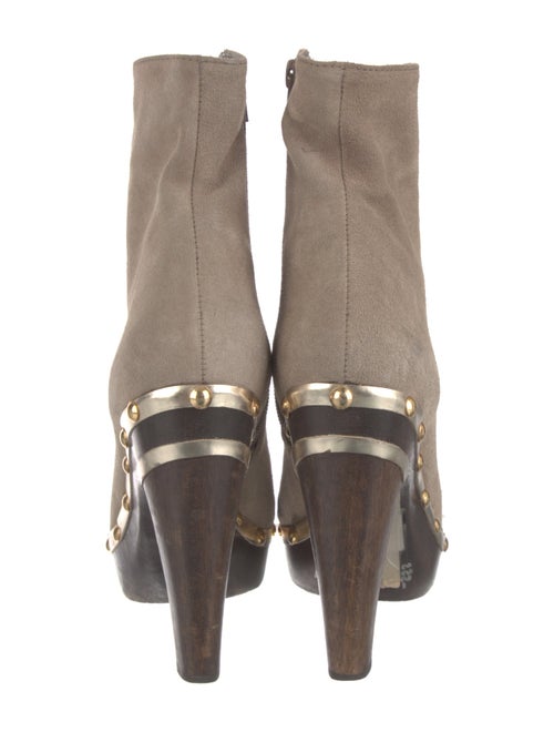 Diane von Furstenberg Suede Studded Accents Boots