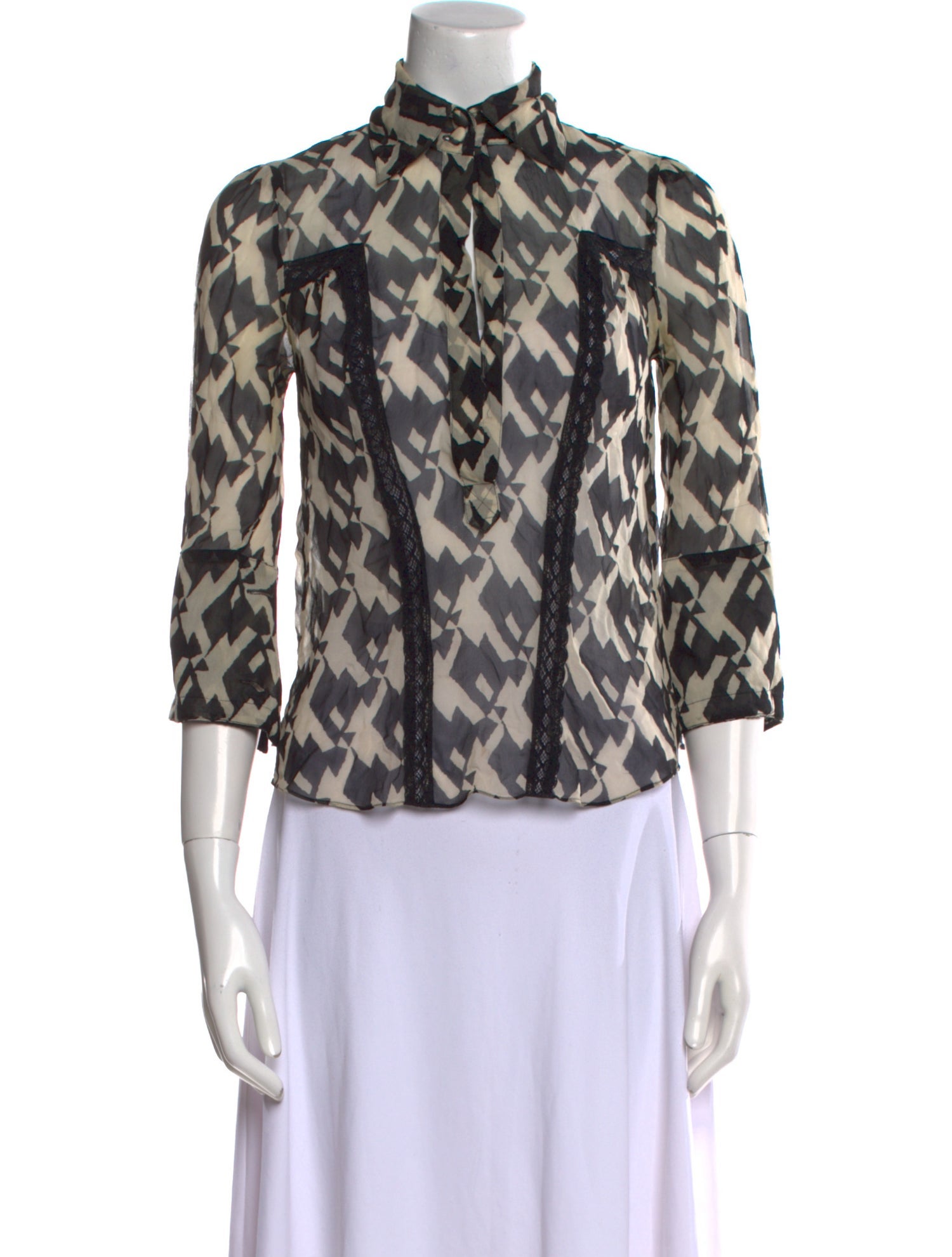 Diane von Furstenberg Silk Animal Print Blouse