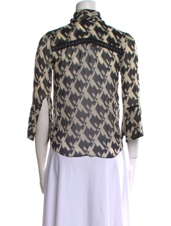 Diane von Furstenberg Silk Animal Print Blouse