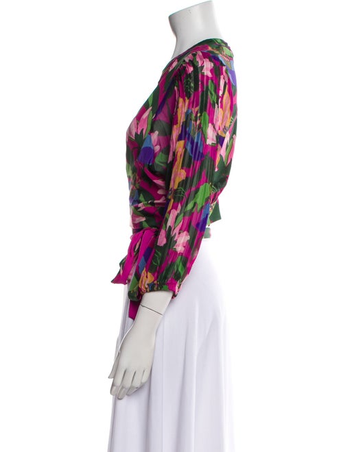 Diane von Furstenberg Silk Floral Print Blouse