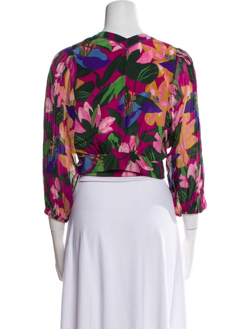 Diane von Furstenberg Silk Floral Print Blouse