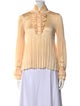 Diane von Furstenberg Mock Neck Long Sleeve Blouse