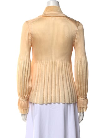 Diane von Furstenberg Mock Neck Long Sleeve Blouse