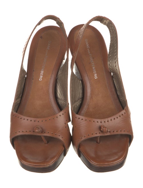Diane von Furstenberg Leather Slingback Sandals