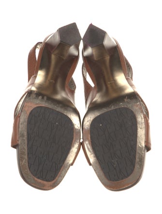 Diane von Furstenberg Leather Slingback Sandals