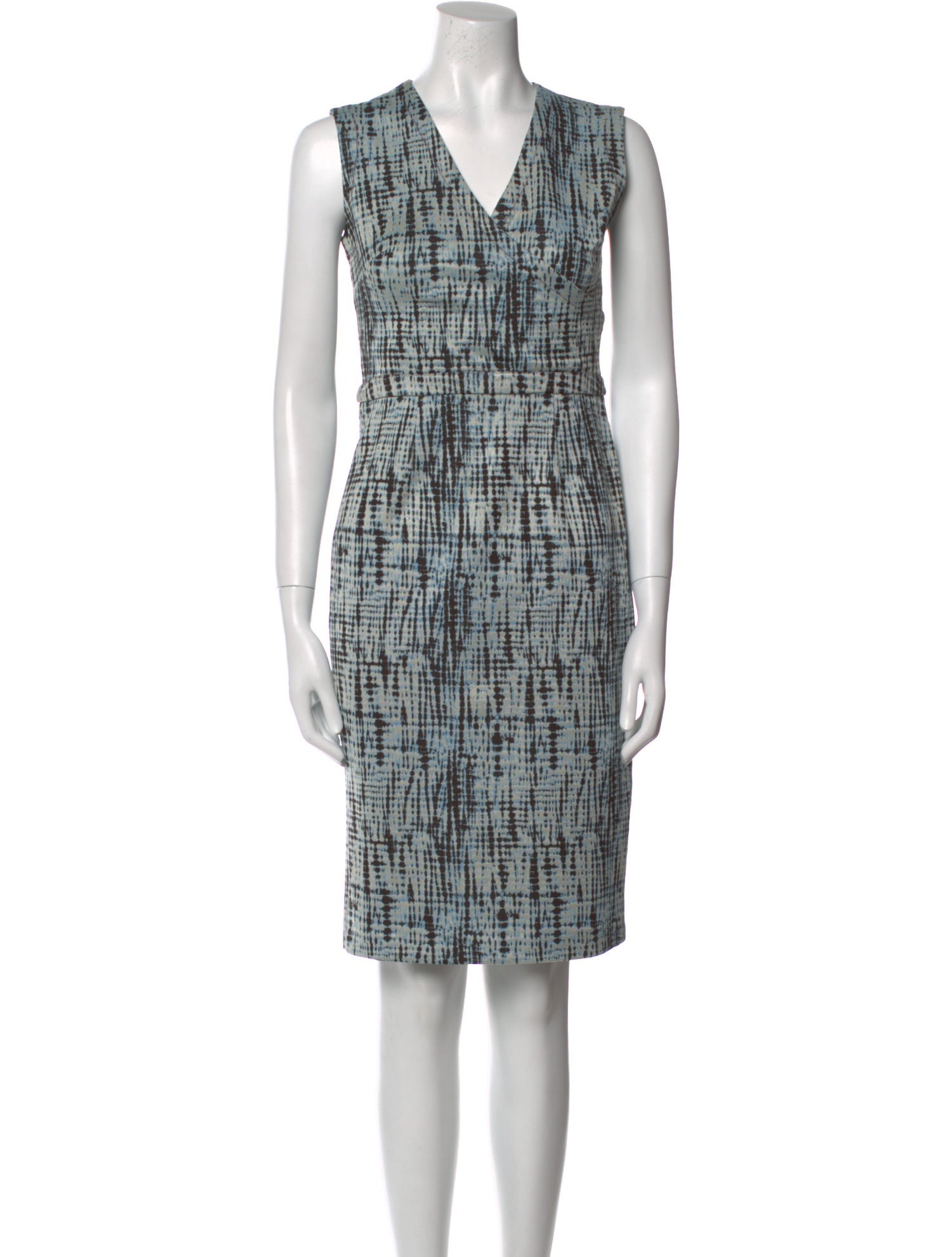 Diane von Furstenberg Plaid Print Knee-Length Dress
