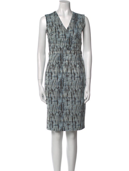 Diane von Furstenberg Plaid Print Knee-Length Dress