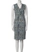 Diane von Furstenberg Plaid Print Knee-Length Dress