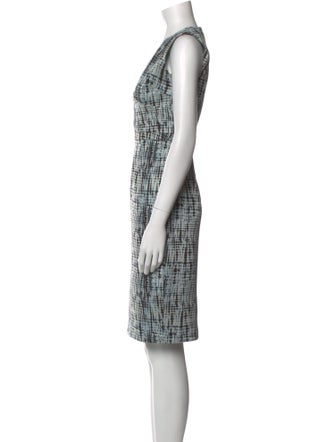 Diane von Furstenberg Plaid Print Knee-Length Dress