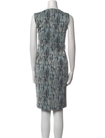 Diane von Furstenberg Plaid Print Knee-Length Dress
