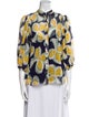 Diane von Furstenberg Silk Printed Button-Up Top