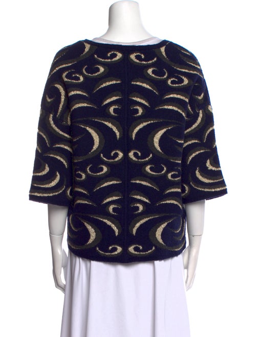 Diane von Furstenberg Printed Scoop Neck Sweater