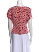 Diane von Furstenberg Silk Floral Print Blouse