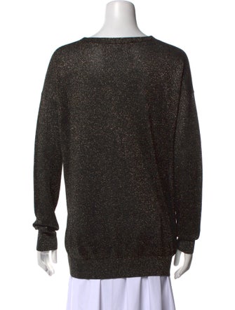 Diane von Furstenberg V-Neck Long Sleeve Sweatshirt