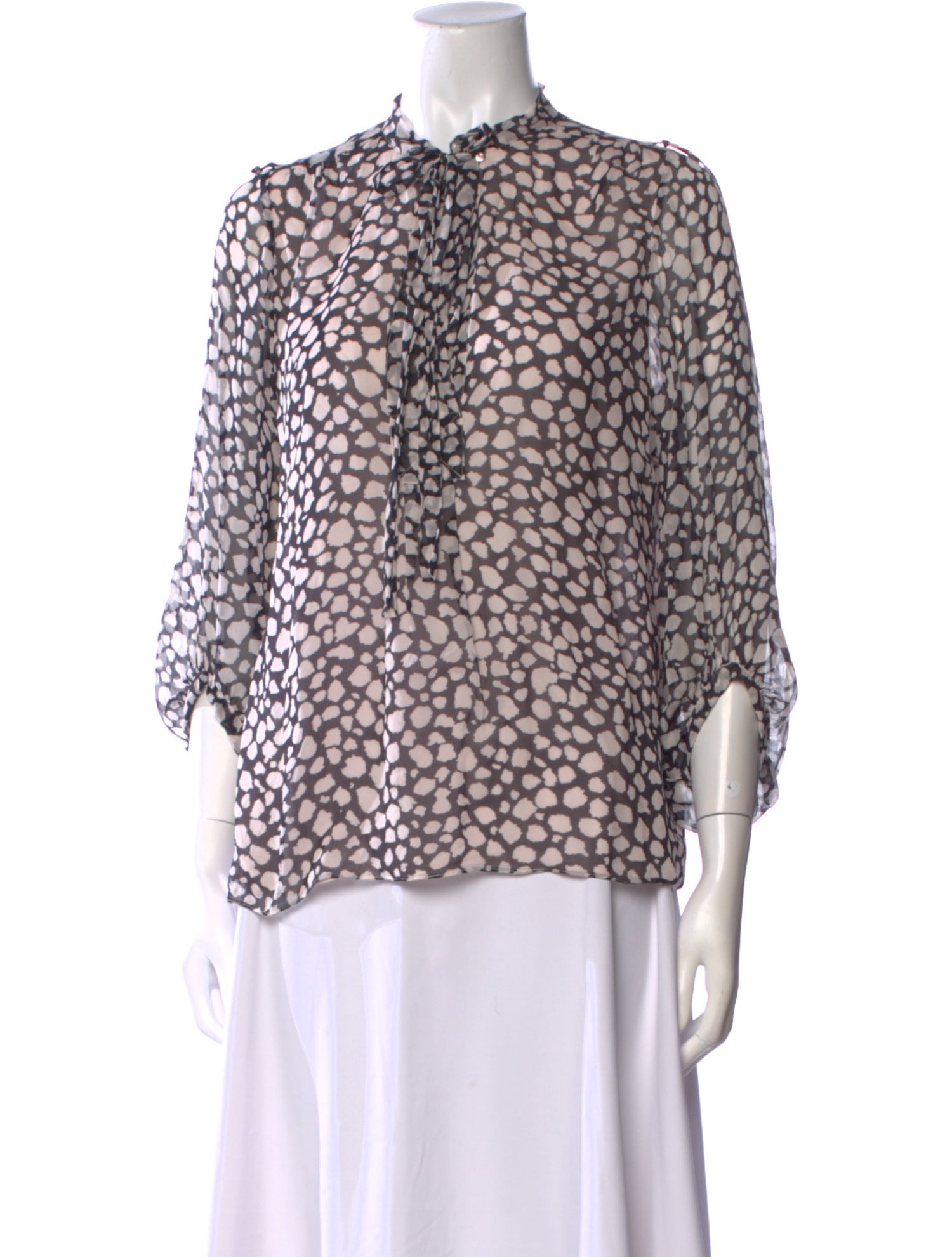 Diane von Furstenberg Silk Printed Blouse