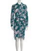 Diane von Furstenberg Floral Print Midi Length Dress